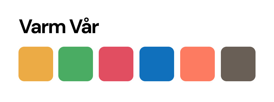 Varm vår Minifargpalette